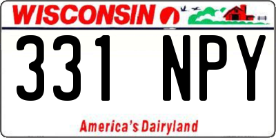 WI license plate 331NPY