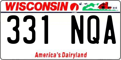 WI license plate 331NQA
