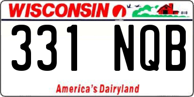 WI license plate 331NQB
