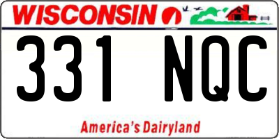 WI license plate 331NQC