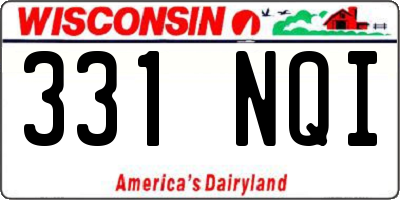 WI license plate 331NQI