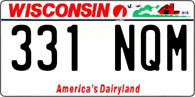 WI license plate 331NQM