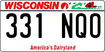 WI license plate 331NQO