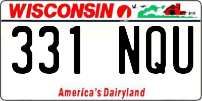 WI license plate 331NQU