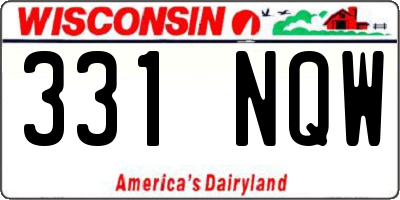WI license plate 331NQW