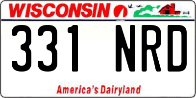 WI license plate 331NRD