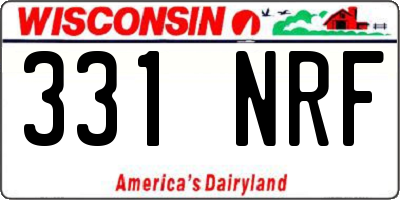 WI license plate 331NRF
