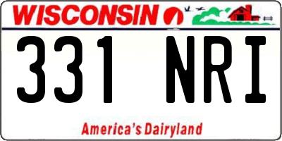 WI license plate 331NRI