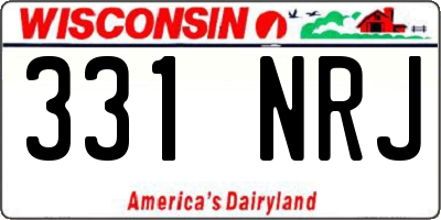 WI license plate 331NRJ