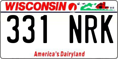 WI license plate 331NRK