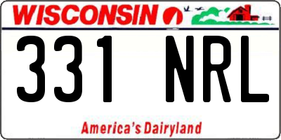 WI license plate 331NRL