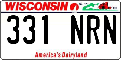 WI license plate 331NRN