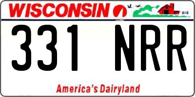 WI license plate 331NRR