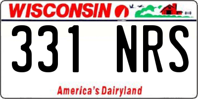 WI license plate 331NRS