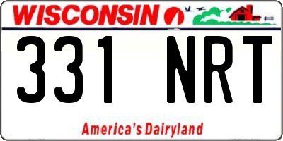 WI license plate 331NRT
