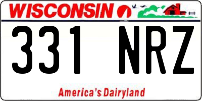 WI license plate 331NRZ