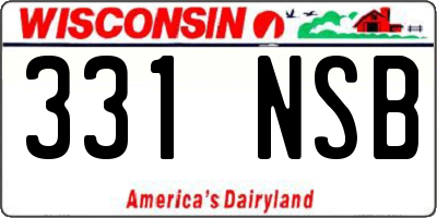 WI license plate 331NSB