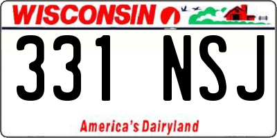 WI license plate 331NSJ