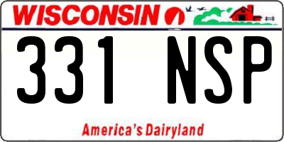 WI license plate 331NSP