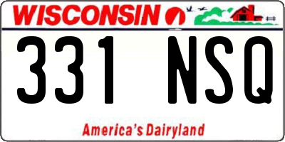 WI license plate 331NSQ