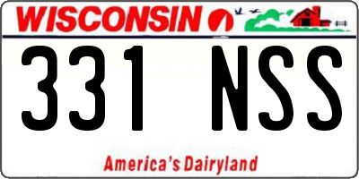 WI license plate 331NSS