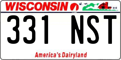WI license plate 331NST