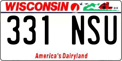 WI license plate 331NSU