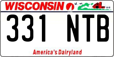 WI license plate 331NTB