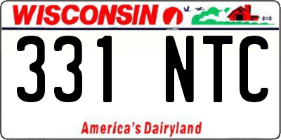 WI license plate 331NTC