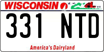 WI license plate 331NTD