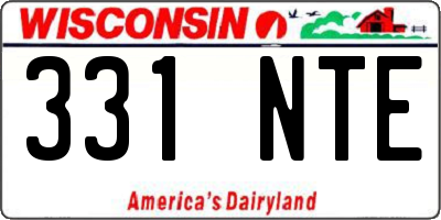 WI license plate 331NTE