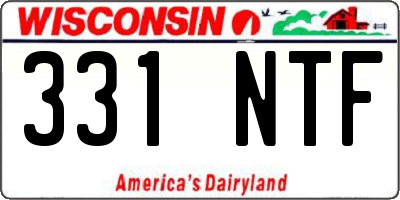 WI license plate 331NTF