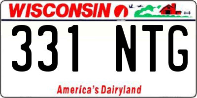 WI license plate 331NTG