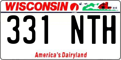 WI license plate 331NTH