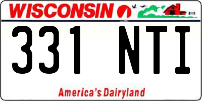 WI license plate 331NTI