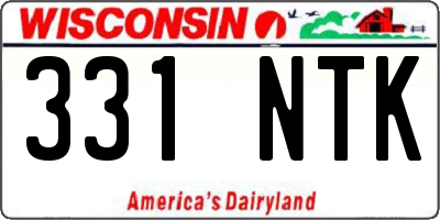 WI license plate 331NTK