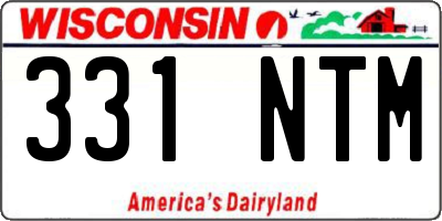 WI license plate 331NTM