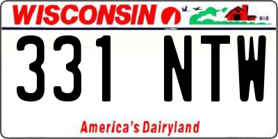 WI license plate 331NTW