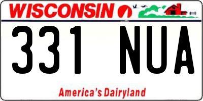 WI license plate 331NUA