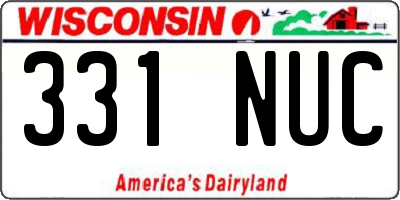 WI license plate 331NUC