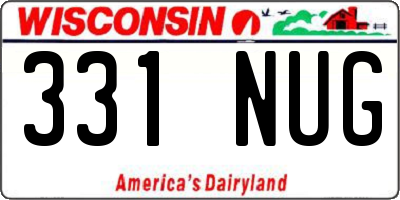 WI license plate 331NUG