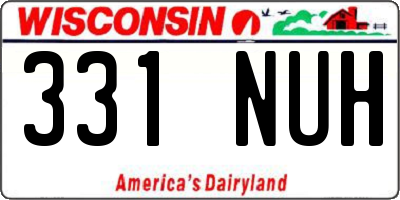 WI license plate 331NUH