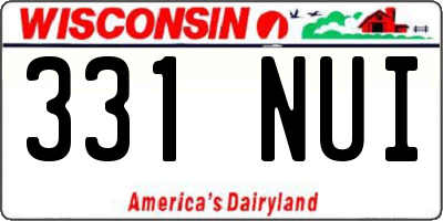 WI license plate 331NUI