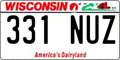 WI license plate 331NUZ
