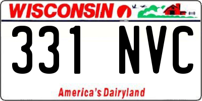 WI license plate 331NVC