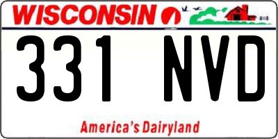 WI license plate 331NVD