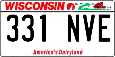 WI license plate 331NVE