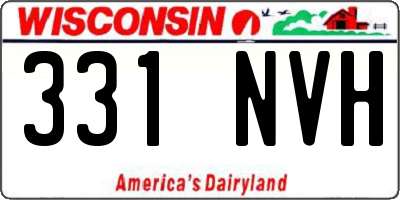WI license plate 331NVH