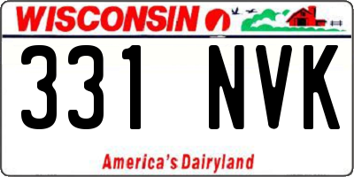 WI license plate 331NVK