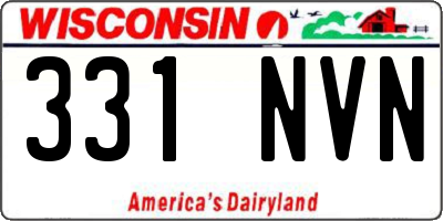 WI license plate 331NVN
